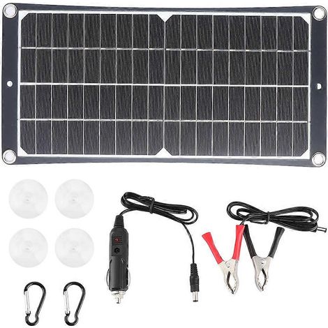 Panneau Solaire 20W Chargeur Nomade USB pour Voyage Randonnée Camping, Plaque Photovoltaïque Pliable Extérieur (1/5)