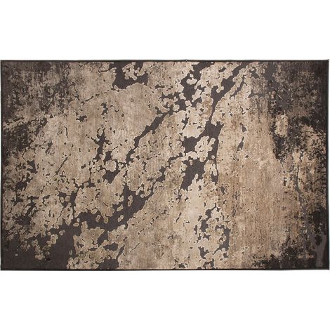 Tapis colonial en chenille noir Aggie (1/4)