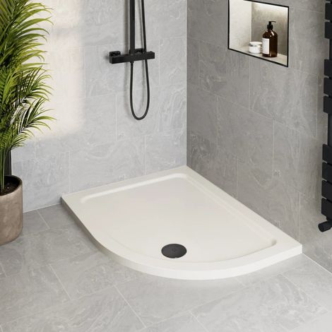 1200 x 900mm Low Profile Non Slip Offset Quadrant Shower Tray and Waste - Right Hand (1/3)