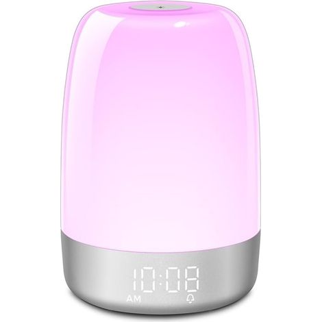 TENGYIF Réveil léger avec simulation de la lumière du soleil pour lit ciré naturel Lampe de table
