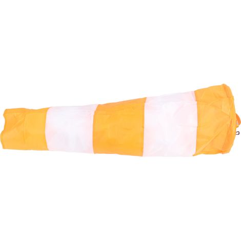 Manche à air fluorescente en polyester orange de 80 cm, idéale pour mesurer la direction du vent en extérieur, notamment dans les aéroports. (1/5)