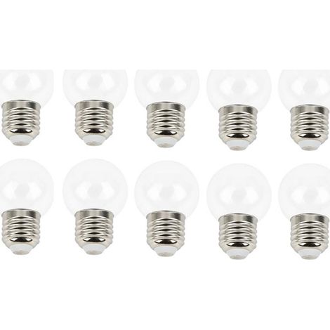 Ampoule LED sphérique G45 E27 couleur blanc 3 W AC220‑240 V non dimmable éclairage décoratif Halloween Noël et fêtes lot de 10 (1/5)