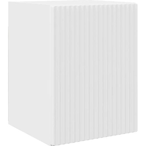 Mobile TV da parete moderno salva-spazio 30 x 31 x 40 cm in legno multistrato bianco lucido 020054942