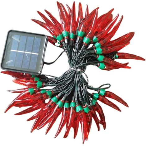 1 Guirlande lumineuse, LED rouge piment clignotante, 10 mètres, IP44, intérieur extérieur, Noël (1/5)