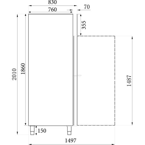 Armoire Congélateur Professionnel - Inox 650 litres - Combisteel (1/2)