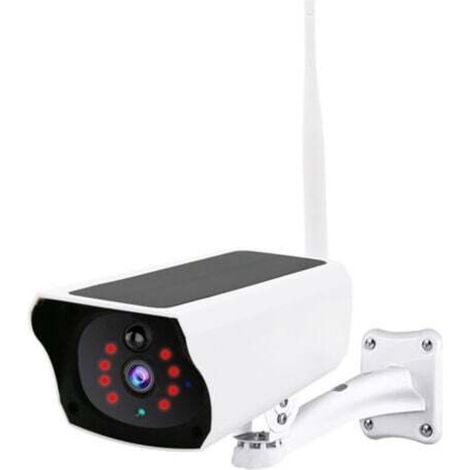 Drahtlose WLAN-Überwachungskamera für den Außenbereich mit Akku, 2K-Auflösung, integriertem Solarpanel, IP65 wasserdicht, PIR-Bewegungsmelder, KI-gestützte Personenerkennung, Farbnachtsicht, Alexa-kom