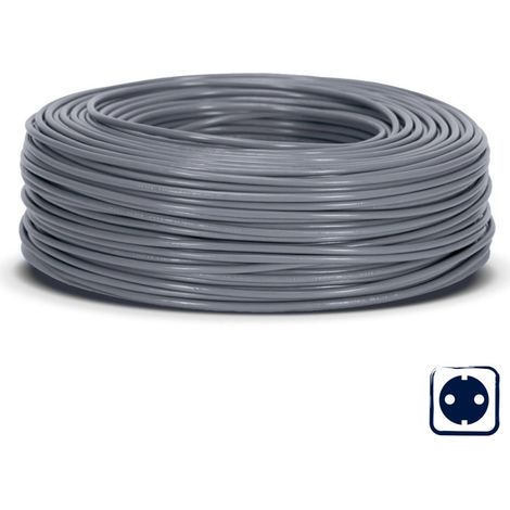 Cable Electrico Libre Halogenos 2,5 mm2 Gris 200 m Hilo PVC H07Z1-K Cable para Electricidad (1/5)