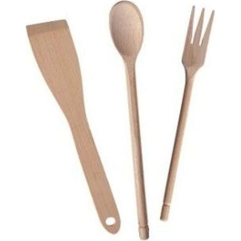 Set 3 Prezzi Cucchiaie Mestoli in Legno di Faggio Miste