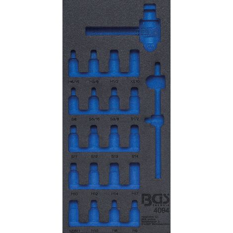 Inserto BGS modelo 4094 espuma alta densidad 189x408 mm