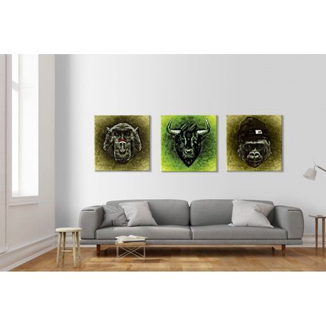 ABSTRACT 1105 - Tableau Canvas sur châssis en bois - Dimension : 100x100 cm (1/5)