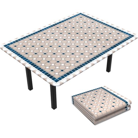 VOUNOT Mantel Antimanchas Rectangular, Funda de Mesa Estampada de PVC Impermeable, 180x114 cm (1/5)