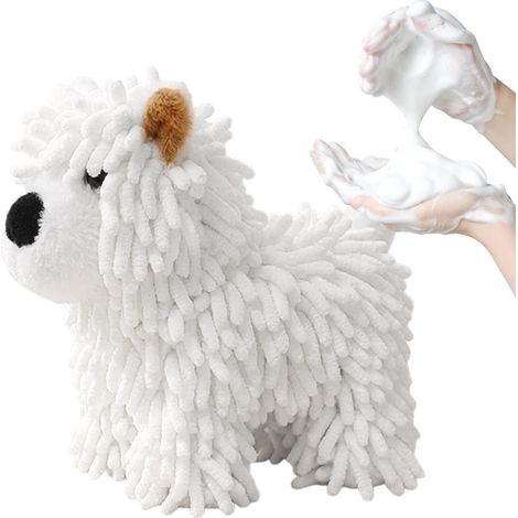 Serviette Pour Chien En Chenille Décoration cuisine mignonne douce Serviettes chenille animaux Pour Détails Automobiles Maison Cuisine Salle Bain Extérieur Auto (1/5)