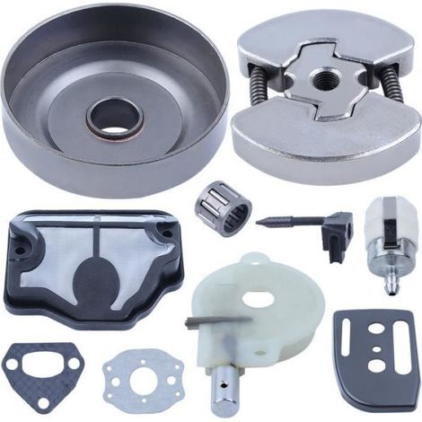 Kit Entretien Tronçonneuse - Tambour Embrayage .325 7T - Pompe À Huile - Filtre À Air - Pour Modèles Husqvarna 142 141 137 136 36 41 - Lot Complet (1/4)