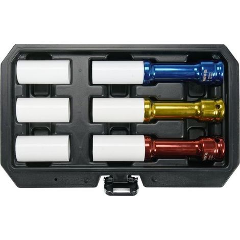 Yato Juego de vasos de impacto cromados para coche (1/2)