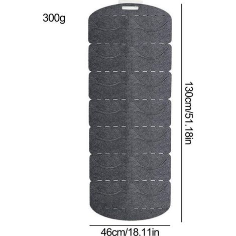 Porte-chapeaux sur porte,organisateur de rangement en feutre,14 emplacements,pour chapeaux,écharpes et accessoires,gris,130x46cm (1/4)
