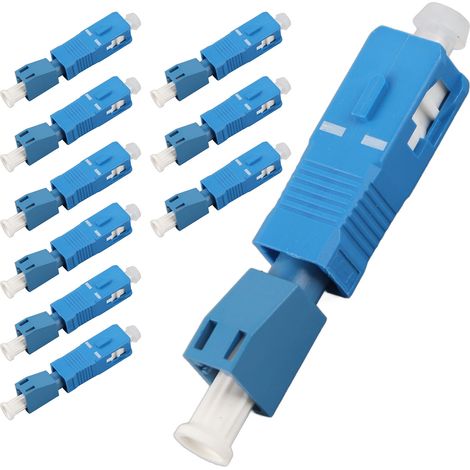 10 adaptateurs fibre optique SC mâle vers LC femelle, convertisseur optique hybride monomode. (1/5)