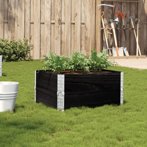 Jardinera de madera maciza de pino negro 80x60 cm (1/5)