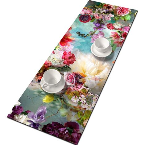 Runner da tavola Wild Meadow 115x40 cm - Feltro ecologico, protezione per il tavolo, motivo decorativo, Bertoni (1/3)