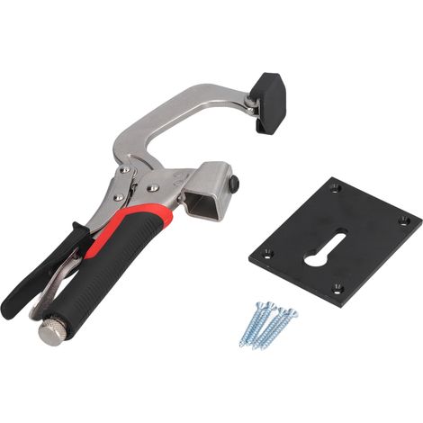 Étau de serrage horizontal réglable pour établi, pince rotative mobile pour fixation de menuiserie (1/5)