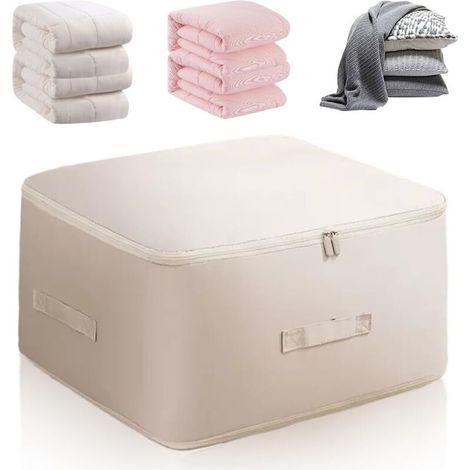 Organizador de compresión ultraligero, el último modelo de 2024, para edredones, mantas y ropa de cama (blanco roto, XL5242 60).