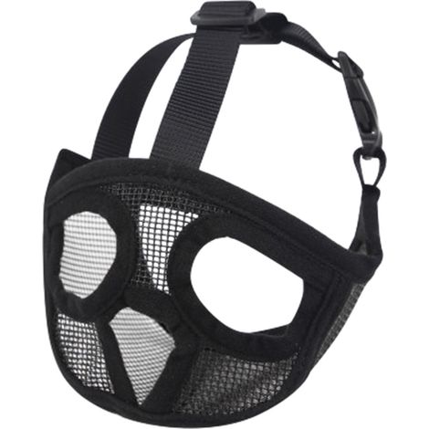1 muselière pour chien, ajustable, en PVC, pour races à museau court, anti-morsure et anti-aboiement (1/5)