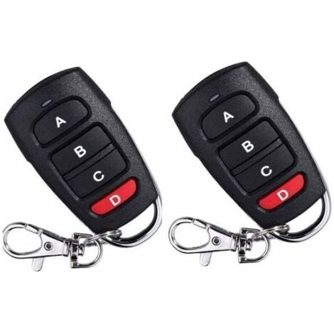 FENOPLASTICALot de 2 télécommandes de rechange universelles pour portail électrique de garage 433 MHz (1/5)