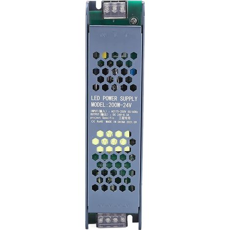 Trasformatore Dc 24v slim 8.3A Regolato da 200W Driver di Alimentazione LED Ac175-250v (1/5)