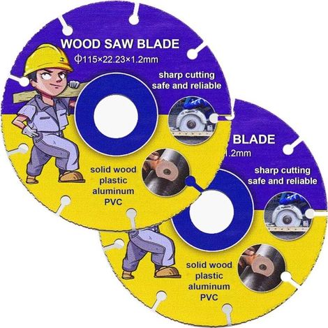 2 x Cutting Discs 115 mm for Angle Grinder, Flexible Disc for Wood, Flex Plastic Blade, 115 mm Cutting Discs for Angle Grinder (1/5)