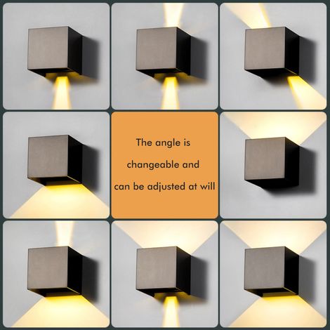 Applique murale LED étanche pour intérieur et extérieur, idéale pour salon, balcon, jardin ou couloir. (1/5)