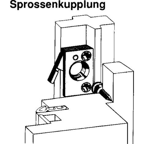 MACO Sprossenkupplung für Sprossenrahmen, Kunststoff dunkelbraun (11153) (1/2)