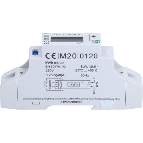 KS Tools efuturo Stromzähler für Hutschiene, MID-geeicht, 1 Phase, 3,7 oder 7,4 kW (1/5)