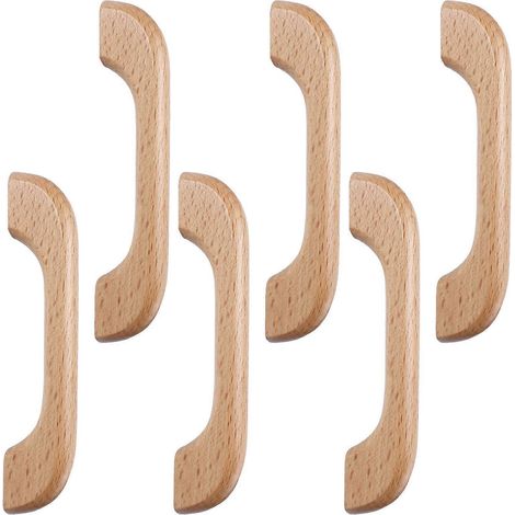 [RM] Poignées de meuble en bois style rustique (lot de 6)