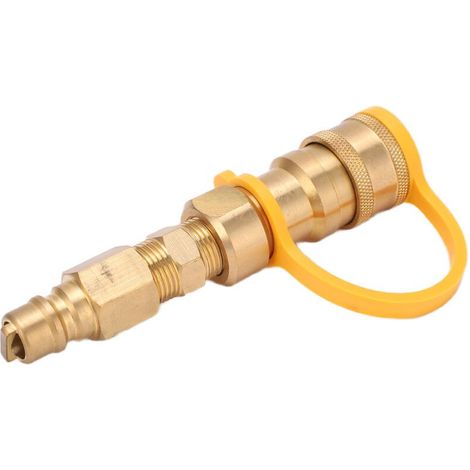 1 adaptateur de bouteille de propane, filetage 3/8 pouce, en laiton, étanche, pour caravane et camping-car (1/5)
