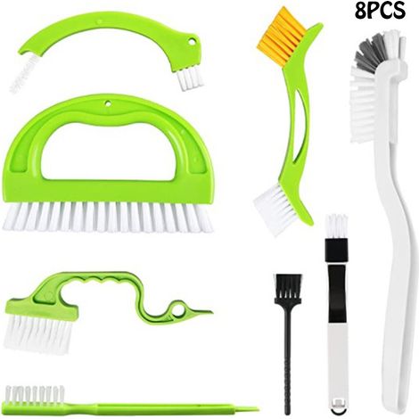 8 Pinceaux Brosse Pour Salle De Bains, Cuisine Et Le Ménage, Joint Brosse Pour Nettoyage Sol Fenêtre Moisissure,Brosse pour Joints de Carrelage (1/5)