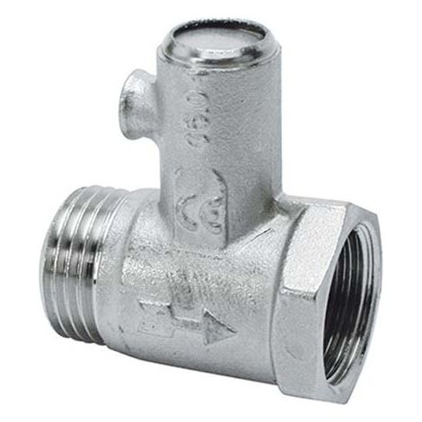 VALVOLA SICUREZZA X SCALDACQUA 366 ITAP - OTTONE NICHELATO 1/2MF- 5 pezzi