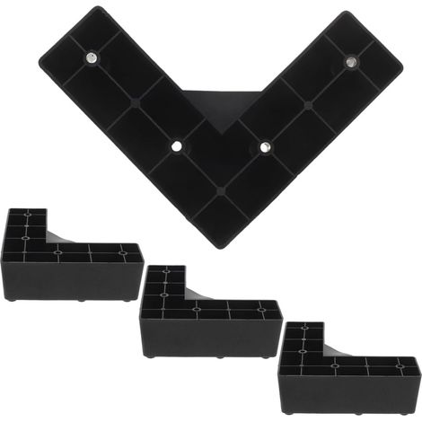 Rehausseur de Canapé en Plastique Noir, Lot de 4, Forme L (1/5)