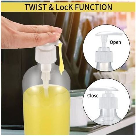 Shampooflaschen, 500 ml Flüssigkeitsspender mit nachfüllbarer Pumpe, leere Flaschen für Seifen, Lotionen, Öle, Waschmittel. 72,5157 mm. (1/5)