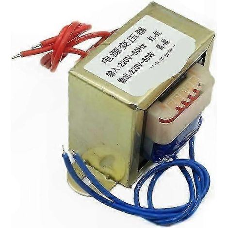 Transformateur d'isolation 50VA, 220V vers 220V, 0,22A, rapport 1:1, solution d'alimentation de sécurité pour protection électrique. (1/5)