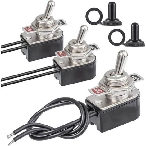 Interrupteur À Bascule - 12 V CC - 25 A - SPST 2 Positions ON OFF - Pour Automobile Bateau Machine Industrielle - 2 Pièces (1/5)