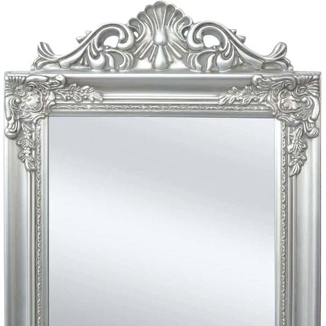 Maison Exclusive - Standspiegel im Barock-Stil 160x40 cm Silbern (1/5)