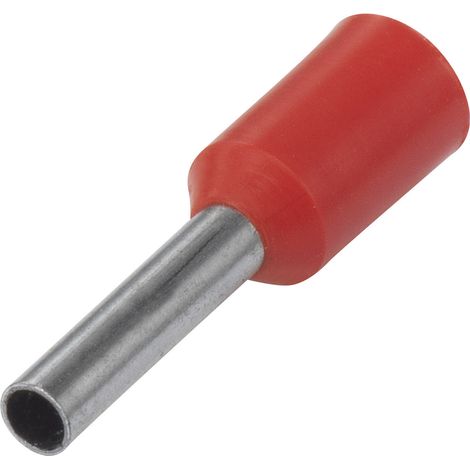 TRU COMPONENTS 1091297 Aderendhülse 6 mm² Teilisoliert Rot 100 St.