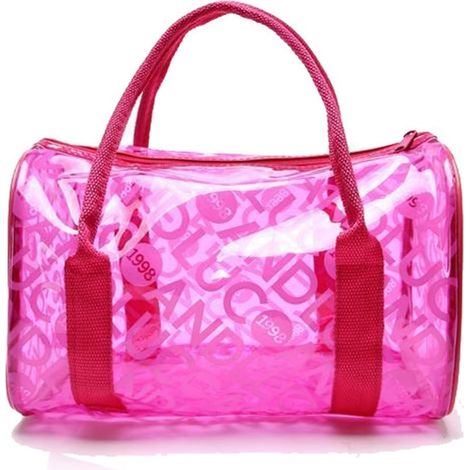 Sac de plage imperméable transparent Summer Jelly（ Rose Vif） (1/2)