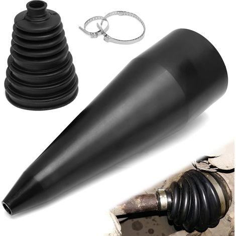 Achsmanschette Universal, mit Metallklammern, Achsmanschette zum Aufkleben, Achsmanschette, schwarz
