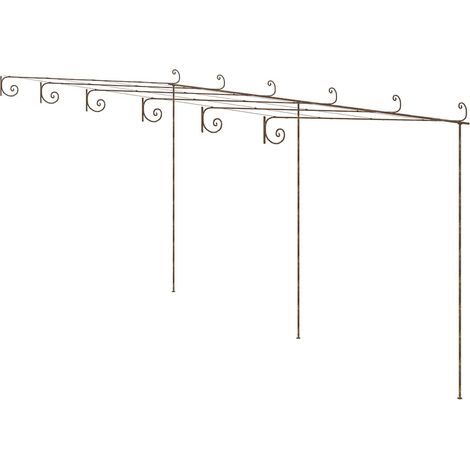 Maison Exclusive - Pergolato da Giardino Marrone Anticato 6x3x2,5 m in Ferro (1/5)