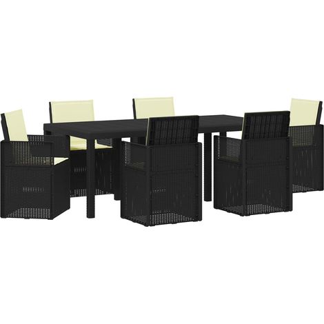 Maison Exclusive - Set da Pranzo per Giardino 7 pz Antracite e Crema PP (1/5)