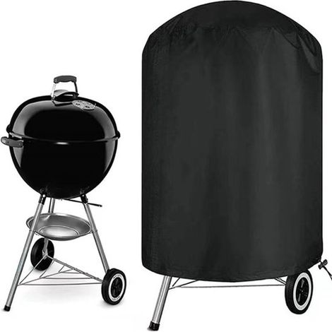 Telo di copertura impermeabile per barbecue, 70 x 70 cm, rotondo, antipolvere, universale per barbecue da esterno. (1/5)