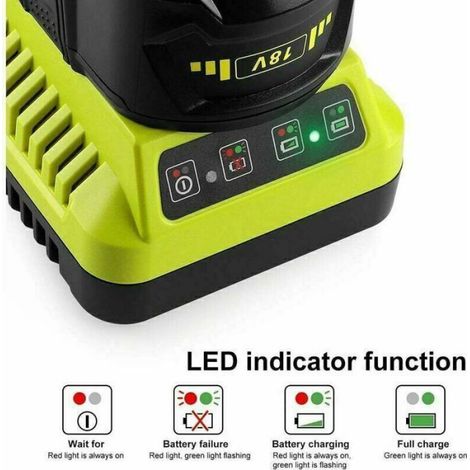 Chargeur BCL14181H - Pour Batteries Lithium Nickel 12 V à 18 V - Compatible Outils Ryobi P117 P118 P113 BCL1418 - 1 Pièce (1/5)