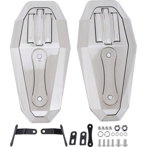 Protège-mains universel pour guidon moto, pare-vent gris, accessoire de conduite (1/5)