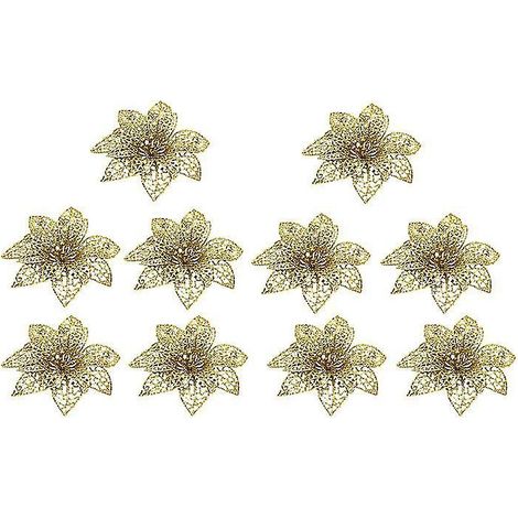 10 künstliche Glitzerblumen