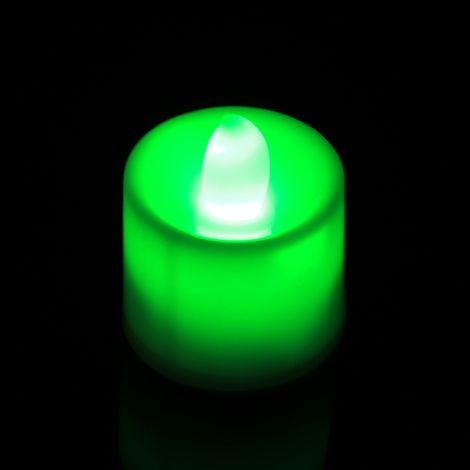 Lot de 24 bougies LED sans flamme à piles, vertes, pour Noël, anniversaire, mariage et autres fêtes. (1/5)